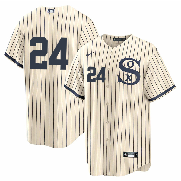 Men's Chicago White Sox #24 Yasmani Grandal 2021 Cream/Navy Field of Dreams Men's Chicago White Sox #24 Yasmani Grandal 2021 Cream/Navy Field of Dreams